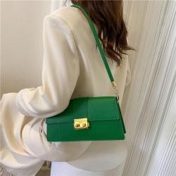Foreign female  autumn and winter new stone grain shoulder  Korean version of fashion simple locking underarm bag female