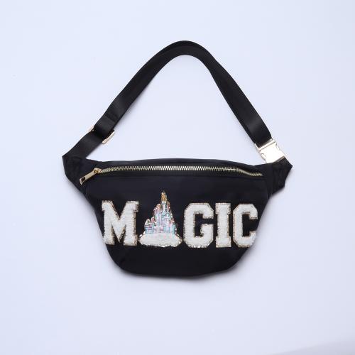 Custom Logo Private Label Wholesale Stock Nylon Zipper Hot Pink Neon Luxury Designer Toddler Fanny Pack