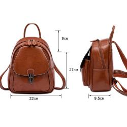 2024 Custom Logo Oiled Waxed Genuine Leather Backpack Bag For Women Fashion Purse