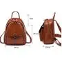 2024 Custom Logo Oiled Waxed Genuine Leather Backpack Bag For Women Fashion Purse
