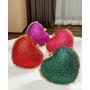 New Rhinestone Clutch Bags Luxury Handbags Heart Shaped Shiny Banquet Party Clutch Bag Evening Bags