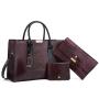 2023 New PU Women Handbags 3 Piece Big Capacity Ladies Clutch Bag Handbag Set Walle