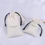 Custom Logo Printing Suede Jewelry Pouch Drawstring Bag Small Gift Lipstick Jewelry Packing Suede Pouch