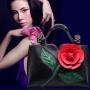 Fashion Cheap Custom Fashionable Famous Brands Designer Ladies Handbags China Wholesale PU Leather Flowers Woman Handbags