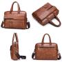 KBW100 New Business Leisure Bag PU High Quality Horizontal Briefcase Shoulder Crossbody Large Capacity Travel Men Handbags