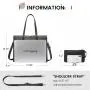 LOVEVOOK vintage 15.6 In Waterproof PU Leather Laptop Tote Bag Fashion Lady Computer Bags for Women Business Office briefcase