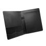 Black eco-frienly vegan leather portfolio file folder leather portfolio a4