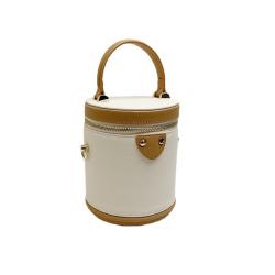 2024 Custom Genuine Leather Mini Round Bag Handbag For Women Luxury With Logo Tag