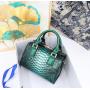 Top selling fashion handbag for women luxury designer bag with high texture embossed snake material famous brand bag 24 cm