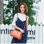 New Leather Handbags Messenger Bag Retro Simple Contrast Color Handbag Leather Doctor Bags