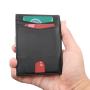 Leather Money Clip Wallet RFID Blocking Mini Bifold Men's Wallet Slim Minimalist RFID Blocking Pu Wallets