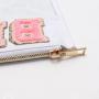 Keymay Transparent Pvc Flat Lay Makeup Bag Travel Snacks Bag Personalized Chenille Letter Cosmetic Bag Clear Pouch With Patches