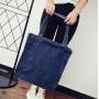South Korea Women's Large Capacity Denim Hand-Painted Bag Joker Style with Two Handles Fashionable Mother Bag Wholesale