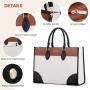 LOVEVOOK 15.6 In Canvas Work Bag with Clutch Purse Waterproof Briefcase Shoulder Handbag Computer Bag Laptop Tote Bag for Women