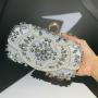 Ladies Party Wedding Handmade Crystal Diamond Rhinestone Clutch Evening Designer Bags sac tendance 2024