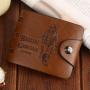 ZR570 Men's Short Buckle Coin Wallet Retro Pu Wallet Horizontal Square ID Card Holder Purse Casual Business Father's Day Gift