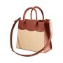 OEM ODM Ladies Fashion Handbags Ladies Fashion PU Leather And Canvas Tote Bags For Women