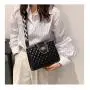 Diamond Lattice Thread Bag 2021 Spring New Fashion Messenger Bag Small Square Zipper Chain Bag with Lock