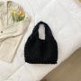 Popular, fashionable, simple, commuting wrinkled bag for women, shoulder underarm bag, hand-held bucket bag, trendy