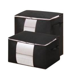 SN028 Foldable Clothes Organizer Nonwovens Storage Containers for Organizing Bedroom Closet Clothing Comforter Organization