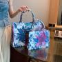 Large Capacity handbag 2023 new fashion printed canvas for women commuting tote bag