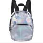 Travel College Students Backpack Daypacks Custom Laser Holographic PU Leather School Bag Bookbags