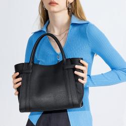 2024 Custom Trending Large Capacity Female Shoulder Bags Nice Quality Lychee Pattern Pu Handbags And Purse For Women