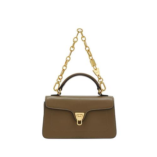 Golden Metal Chain Shoulder Bag Customized Pu Vegan Leather Women's Handbags Crossbody Bag Fashion Style