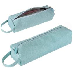 Gelory Custom Logo Oval Design Oxford Pen Bag School Student Portable Multifunctional Pencil Case Pouch