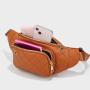 2024 Customized Embroidery PU Leather Fashion Fanny Pack For Unisex Crossbody Bag