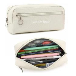 Gelory Large Capacity Pen Case Office College School Simple Stationery Organizer Bag Pencil Pouch for Teens Girls Adults