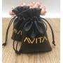 Gold Hot Stamping Faux PU Leather Drawstring Bag