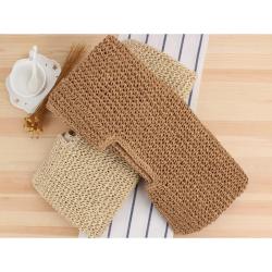 CCF663 Single-Shoulder Straw Bag 2023 Summer Hand Straw Weaving Beach Bag For Women Holiday Shopping Straw Sea Bag