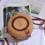 2024 Handmade Round Rattan Woven Straw Beach Bag Summer Fashion Beach Classic Stylish Women Messenger Bags Girls Small Handbag