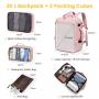 LOVEVOOK Wholesale Fashion Nylon 17.3 Inch Business Laptop Bags Flight Approved with Toiletry Bag Carry-On Women Travel Backpack