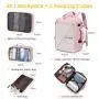 LOVEVOOK Wholesale Fashion Nylon 17.3 Inch Business Laptop Bags Flight Approved with Toiletry Bag Carry-On Women Travel Backpack