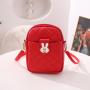 2024 Bag Women's Embroidered Mobile Phone Shoulder Bag Fresh Sweet Cross-Border Fashion Accessory Single Portable Strap