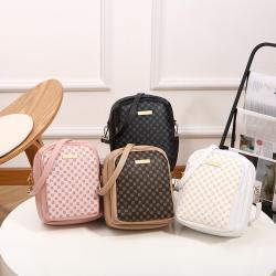 Double Layer PU Leather Phone Bag Small Cell Phone Crossbody Shoulder Bag for women