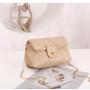 2024 New Ladies Embroidered Square Bag Fashionable Portable Niche Design Texture Bag with Single Strap Wholesale Foreign Trade