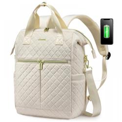 2023 Lovevook Custom Fashion Quilted Carryon Backpack For Ladies Luxury Nylon Travel Business Women's Laptop Backpacks with USB