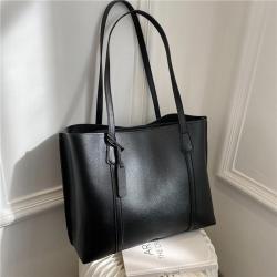 Women's large bag, new Korean style trendy, simple, large capacity soft leather tote bag, leisure and versatile shoulder bag.
