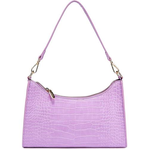 2022 LOVEVOOK Purse half moon handbags for women luxury custom logo small shoulder bag pu leather Crocodile girls purses