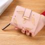 HOT Women's Short Wallet Female Purses Card Holder Gold Hollowed Leaves Wallets PU Leather Clutch Money Bag Pu Leather Wallet