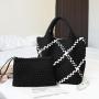 Pure Hand Woven Tote Women'S Bag 2024 New Fashion Bag Leisure Large Capacity Woven Shoulder Bag Handbag