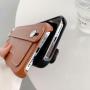 Luxury Leather Mobile Phone Back Cover Cases With Atm Credit Card Holder Slot Pocket Hand Finger Strap For Iphone 13 14 Pro Max