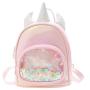 Manufacturer Custom Women Leather Ita Backpack PVC Window Clear Ita Bag for Pin Display