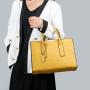 2024 new handbag solid color ladies Pu leather large capacity fashion simple tote bag
