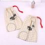Recyclable Lattice Drawstring Cotton Skincare Product Storage Cosmetic Bag Organic Custom Logo Printed Mulsin Gift Dust Pouch