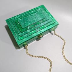 Custom 2024 Women Clutch Bag Acrylic Wedding Clutch Purse Ladies Messenger Evening Bags Acrylic Handbag