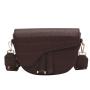 New Designer Women's Bag Wide Shoulder Strap Stone Grain Saddle Cross-body Bag Versatile Fashionable Ins Single Shoulder Bag